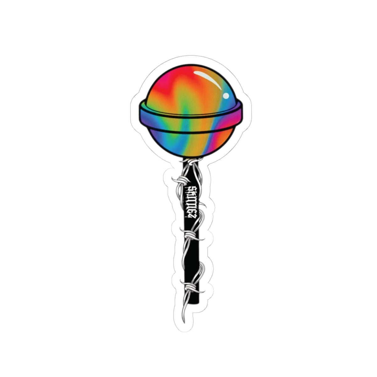 BARBED WIRED LOLLIPOP STICKER